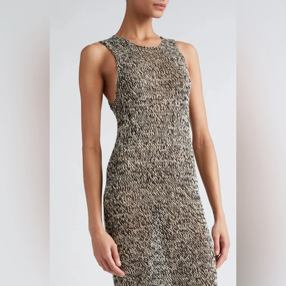 NWT RÓHE Mouline Maxi Knit linen cotton Designer luxury Italian Dress size 40/8 - Picture 3 of 9